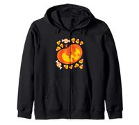 Jolly Jack O' Lantern Happy Halloween Ridere Zucca Candy Felpa con Cappuccio