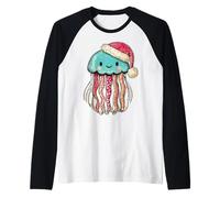 Jolly Jellyfish - Cappello Natalizio da Babbo Natale Maglia con Maniche Raglan