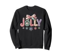 Jolly Pastello Maglia Lettera Natale Grafico Fiocco Felpa