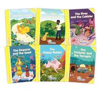 Jolly Phonics Folktales Yellow Readers (Level 2) Complete Set (1-6): in Precursive Letters (British English edition)