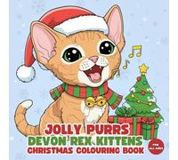 Jolly Purrs Devon Rex Christmas Colouring Book for All Ages