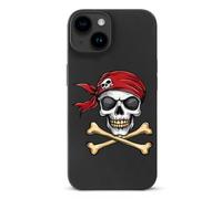 Jolly Roger - Custodia protettiva per iPhone 15/Plus/Pro/Pro Max, antiurto, motivo: teschio