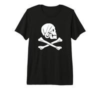 Jolly Roger Henry, Bandiera Pirata Maglietta Premium, Uomo, Nero, XL