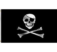 Jolly Roger With Patch Cross Bones Black And White Pirate Bandiera Vacanza 90X150Cm Appendere Banner Tutte Le Stagioni Bandiera Dei Pirati Per Il Portico Celebrazione Giardino