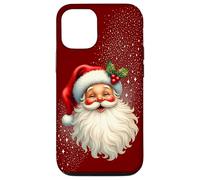 Jolly Santa Claus Face, Holly & Sparkles - Festive Christmas Custodia per iPhone 12/12 Pro