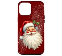 Jolly Santa Claus Face, Holly & Sparkles - Festive Christmas Custodia per iPhone 12 Pro Max