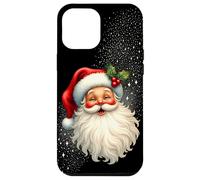 Jolly Santa Claus Face, Holly & Sparkles - Festive Christmas Custodia per iPhone 12 Pro Max