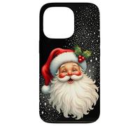 Jolly Santa Claus Face, Holly & Sparkles - Festive Christmas Custodia per iPhone 13 Pro