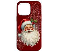 Jolly Santa Claus Face, Holly & Sparkles - Festive Christmas Custodia per iPhone 14 Pro Max