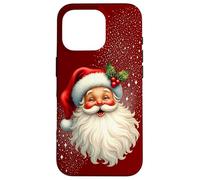 Jolly Santa Claus Face, Holly & Sparkles - Festive Christmas Custodia per iPhone 16 Pro
