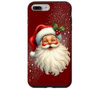 Jolly Santa Claus Face, Holly & Sparkles - Festive Christmas Custodia per iPhone 7 Plus/8 Plus