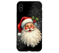 Jolly Santa Claus Face, Holly & Sparkles - Festive Christmas Custodia per iPhone XS Max