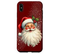 Jolly Santa Claus Face, Holly & Sparkles - Festive Christmas Custodia per iPhone XS Max
