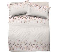 Jolly Set Completo Letto lenzuola matrimoniale Cotone federe FEDORA ROSA ANTICO
