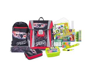 JOLLY Set di zaini per la scuola Classic, 46 pezzi, con borsa da ginnastica, astuccio e portamatite, con chiusura riflettente e adatta ai bambini