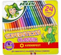 JOLLY Buntstifte Supersticks Kinderfest 24 Stifte & Superstick Neon Buntstifte