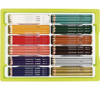 JOLLY Supersticks Delta Big Box, Penne Triangolari Infrangibili, 240 Pezzi, 12 Colori Complementari, Multicolore, 0.3mm, 0.5mm, 0.7mm, Pittura e Disegno, Bambino e Adulto, Unisex, Made in Austria