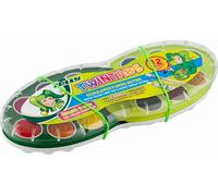 Set di vernici con tavolozza e pennelli