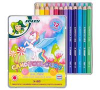 JOLLY X-BIG Candy Colours, 12 colori, extra spessi e infrangibili, mine da 6,4 mm, solo in set, per principianti