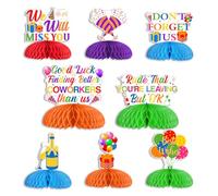 Jollyboom Decorazioni per feste con scritta "Going Away Good Luck Finding Better Coworkers Than Us" a nido d'ape centrotavola addio, decorazioni per la tavola per ufficio e partenza