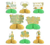 Jollyboom Decorazioni per feste con scritta "Going Away Good Luck Finding Better Coworkers Than Us" centrotavola a nido d'ape, decorazioni per la tavola per l'ufficio che lascia ci mancherai, non