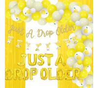 Jollyboom Lemon Martini Decorazioni di compleanno, Just a Drop Older Compleanno Decorazioni Cocktail Banner Ghirlanda Frange Tenda Foil Palloncini Arco per Donne Bday