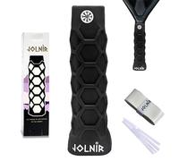Jolnir Grip Padel Premium Black - Set completo di un Grip/manico per padel e overgrip - Overgrips Padel antiscivolo e confortevole