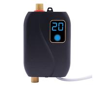 Jolre Mini scaldabagno istantaneo, piccolo scaldabagno, scaldabagno istantaneo, serbatoio elettrico, kit acqua calda per cucina, scaldabagno LCD per bagno, cucina, 3500 W 0,6 Mpa.