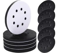 Jolsaawie 10 cuscinetti di interfaccia a densità morbida, 12,7 cm, 8 fori, gancio e anello, in spugna, cuscinetto di supporto per levigatura