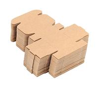 Jolsaawie 100 Scatole di Carta Kraft, Marrone, 55 x 55 x 25 mm