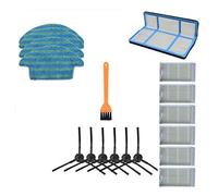 Jolsaawie 18Pcs per V55 Pro Mop Panno Spazzola Laterale Filtro Hepa per V55 Pro Robot Aspirapolvere Patch Sostituzione