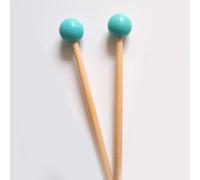 Jolsaawie 2 bacchette in gomma morbida con manico in legno per glockenspiel xilofono campana strumenti musicali parti nere