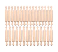 Jolsaawie 20 Pezzi Mini Mattarello in Legno 7 Pollici Lungo Cucina Mattarello Piccolo Rullo per Pasta di Legno per Bambini Fondente