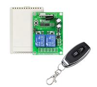 Jolsaawie 433MHz Telecomando Universale Interruttore Wireless Relè 2CH Modulo RF Ricevitore Trasmettitore DC 12V 24V per Porta Garage