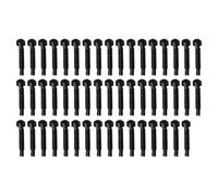 Jolsaawie 50 perni in metallo per pickup, chiusura a parola, 3 x 21 mm/5,0 mm (diametro 3,0 mm), parti per pickup per chitarra, aste a vite, colore nero