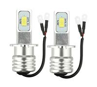 Jolsaawie Kit di 2 fari H3 super luminosi a LED, 100 W, 10000 lm, lampadine fendinebbia DRL, 6000 K, colore: bianco