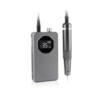 Jolsaawie Macchina per smalto per unghie, lucidatrice per manicure, lucidatrice domestica ricaricabile portatile, strumento per manicure 2 in 1 grigio