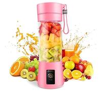 Jolsaawie Mini frullatore portatile per frullati e frullati USB 380 ml tazza spremiagrumi con 6 lame