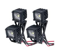 Jolsaawie Modificato Faro Faretti Auto Top Bumper per AXIAL SCX10 TRX4 TRX6 1/10 RC Crawler Car,C Nero