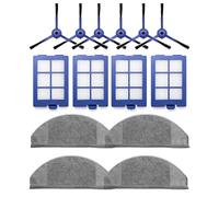 Jolsaawie Parti di ricambio/Accessori per la SERIE RoboVac X8, 4 Filtri, 6 Spazzole Laterali, 4 Mopes per la SERIE RoboVac X8