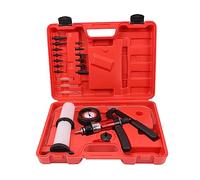 Jolsaawie Pompa a vuoto manuale in metallo, strumento diagnostico automatico, pompa a vuoto portatile per auto, pompa a vuoto portatile per auto, kit di strumenti per lo spurgo dei freni, adattatore