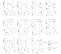 Jolsaawie Ripiano Scarico in Plastica 12pezzi per Vaschette per Alimenti Dimensioni 1/6 Griglia in Plastica Trasparente Vassoi Scarico per Alimenti in Acrilico Vaschetta Scarico in Plastica