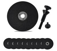 Jolsaawie Ruote da taglio da 7,6 cm con kit mandrino da 1/4", dischi da taglio con foro per albero da 3/8", 10 pezzi + 1 mandrino