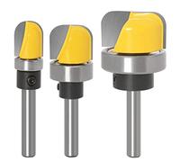 Jolsaawie Set di 3 punte per fresa a ciotola e vassoio da 6,35 cm, con cuscinetto a sfera