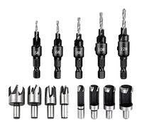 Jolsaawie Set di 5 punte svasate da 8 pezzi, 7 x 2,2 x 2 cm, per lavorazione del legno, fai da te