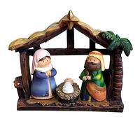 Jolsaawie Set di statuette per presepe di Natale, con statuetta per la cameretta dei bambini, decorazioni per la tavola di Natale