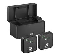 Jolsaawie SX63 Microfono lavalier wireless con riduzione del rumore intelligente da uno a due con custodia di ricarica per registrazione radio live