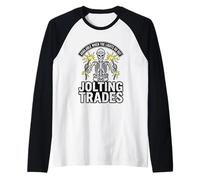 Jolting Trades Disponibile Quando Le luci Si spengono Elettricista Maglia con Maniche Raglan