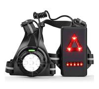 Joltix Luce Running Ricaricabile USB, 120° Luce Regolabile, 500 Lumen, Lampada Corsa con Nastro Riflettente per Jogging, Campeggio, Sport all'Aria Aperta (5 Lights)