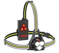 Joltix Luce Running Ricaricabile USB, 120° Luce Regolabile, 500 Lumen, Lampada Corsa con Nastro Riflettente per Jogging, Campeggio, Sport all'Aria Aperta (Verde)